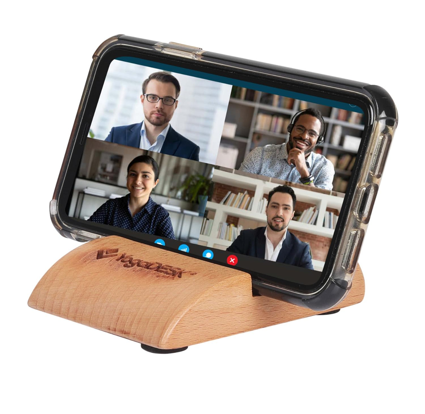 Ergonomic Portable Mobile Phone Stand with Stapler for Desk