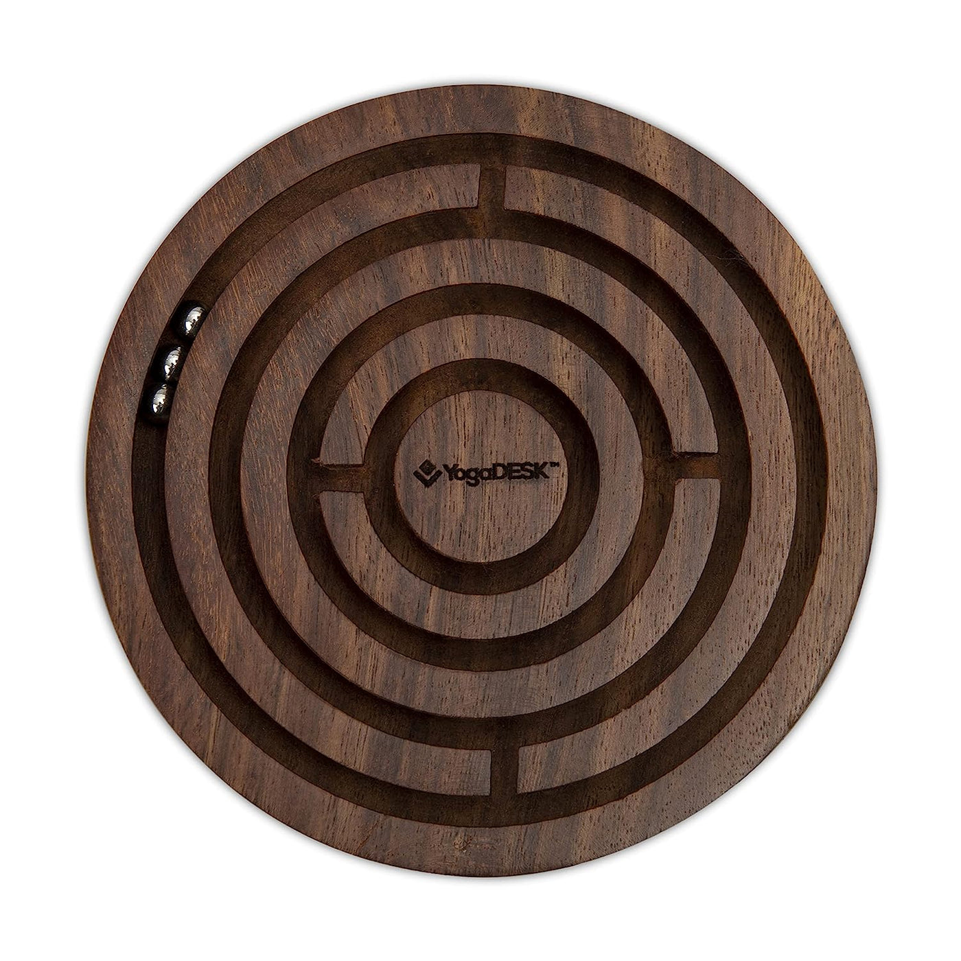 Walnut Round Labyrinth Sheesham Wooden Game Board